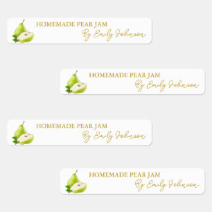 Homemade Pear Jam Thin Label Etiketten