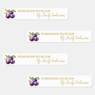 Homemade Plum Jam Thin Label Etiketten