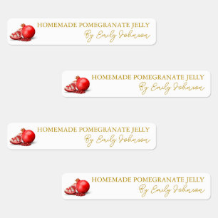 Homemade Pomegranate Jelly Thin Label Etiketten
