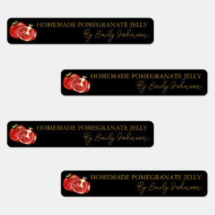 Homemade Pomegranate Jelly Thin Label Etiketten