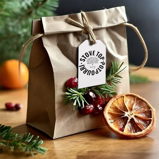 Homemade Potpourri Holiday Modern Label Geschenkanhänger (Von Creator hochgeladen)