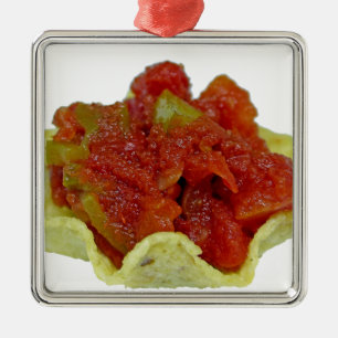 Homemade Salsa Silbernes Ornament