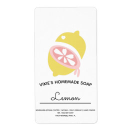 Homemade Soap Business Lemon Label