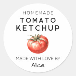 Homemade Tomate Ketchup Label Runder Aufkleber