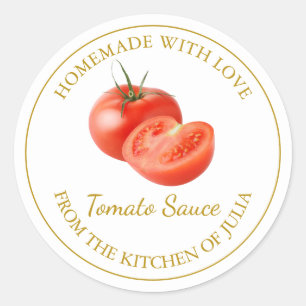 Homemade Tomato Sauce Label weiß Runder Aufkleber