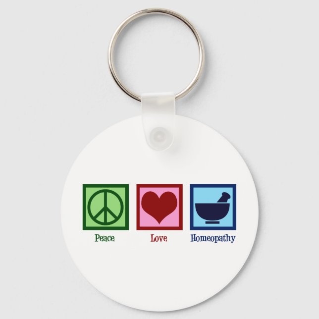 Homeopath Peace Liebe Homöopathie Schlüsselanhänger (Vorderseite)