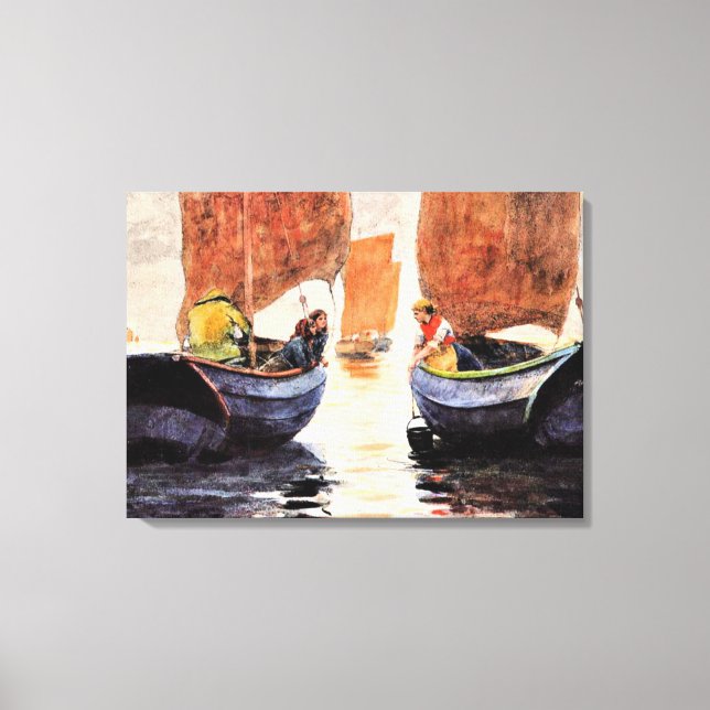 Homer - Afterglow, Fine Art Aquarellmalerei Leinwanddruck (Vorderseite)