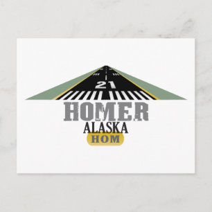 Homer Alaska - Airport Runway Postkarte