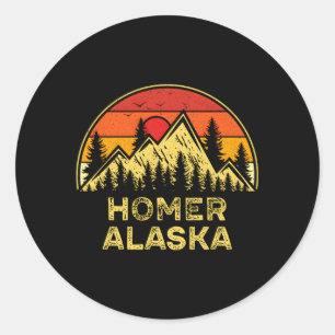Homer Alaska Ak Berge Outdoor Wandern Runder Aufkleber