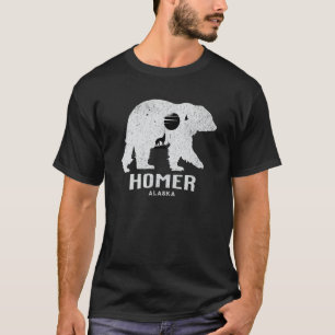 Homer Alaska Bear Souvenir Wild Alaskan Grizzly Wo T-Shirt