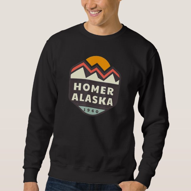 Homer Alaska Mountains Sunset 1 Sweatshirt (Vorderseite)