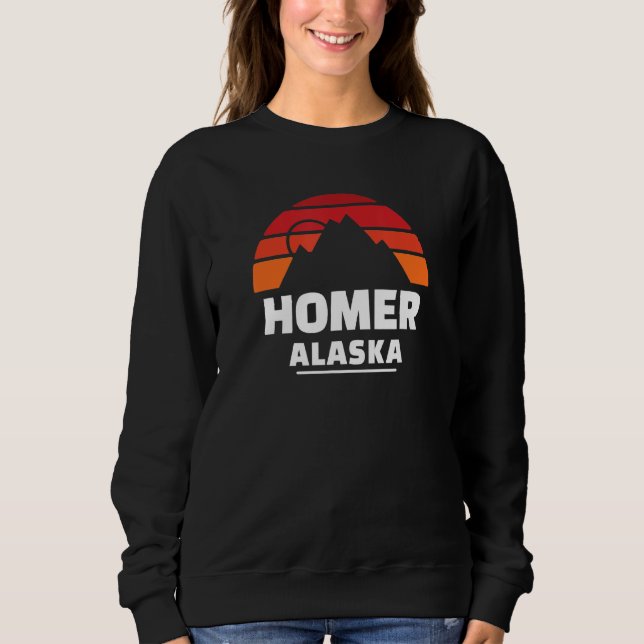 Homer Alaska Mountains Sunset Sweatshirt (Vorderseite)