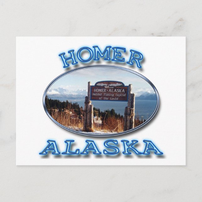 HOMER, ALASKA POSTKARTE (Vorderseite)