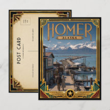 Homer Alaska Vintage Art Deco Golden Age