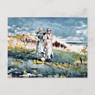 Homer - Die Dünen, feine Kunstmalerei Postkarte