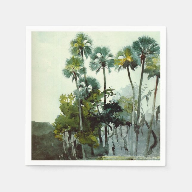 Homer - Fluss Homosassa, schöne Kunst, Serviette (Vorderseite)