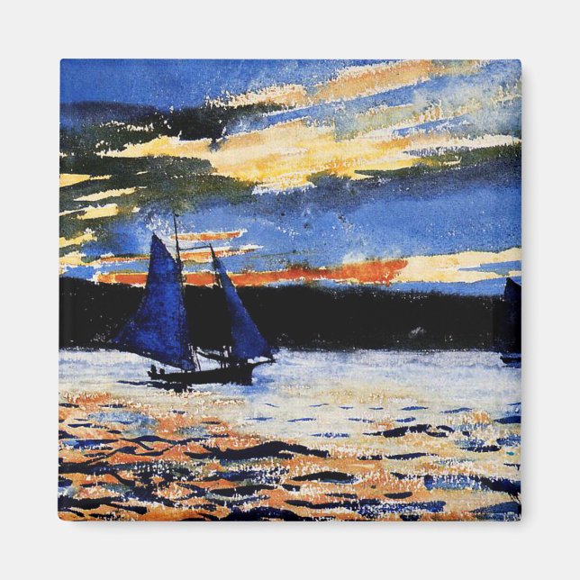 Homer - Gloucester Sunset Postcard Magnet (Vorne)