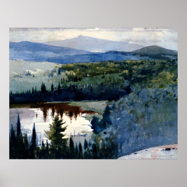 Homer - Indian Village, Adirondacks Poster (Vorne)