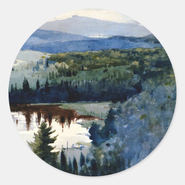 Homer - Indian Village, Adirondacks Runder Aufkleber (Vorderseite)