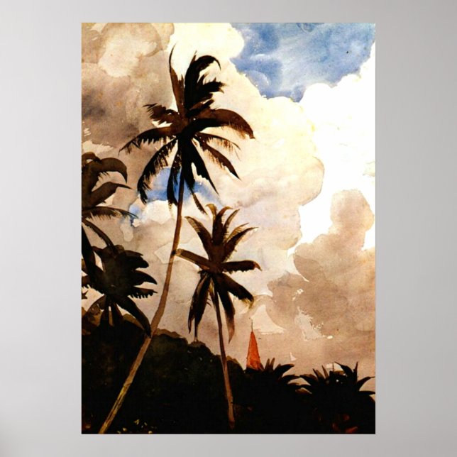 Homer - Palmen, Bahamas Poster (Vorne)