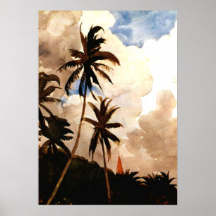 Homer - Palmen, Bahamas Poster