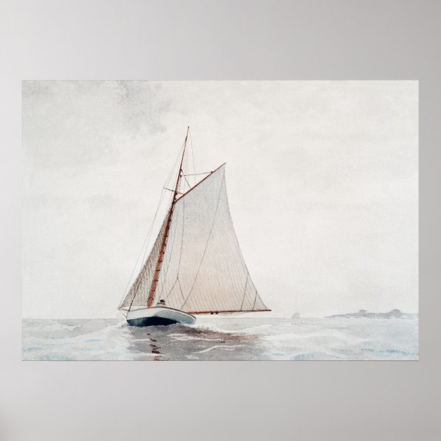 Homer segelt von Gloucester Poster (Vorne)