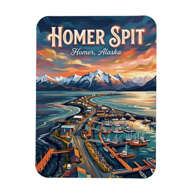 Homer Spit Alaska Postkarte Magnet (Vertikal)