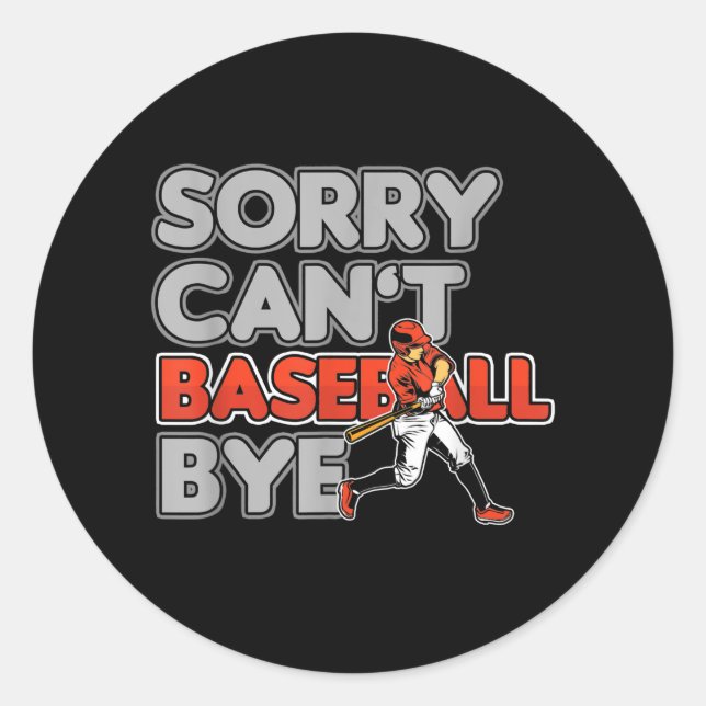 Homerun Baseball Player Softball Batter Pitcher Runder Aufkleber (Vorderseite)