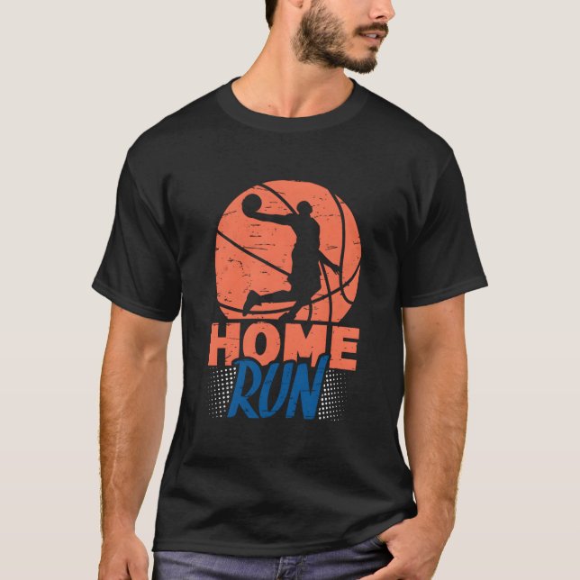 Homerun Basketball Baseball Mash Up Hilarious Non  T-Shirt (Vorderseite)