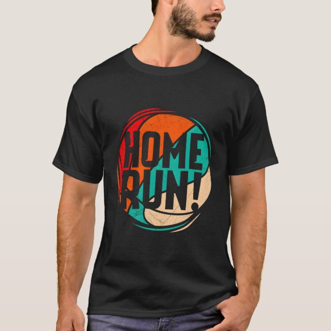 Homerun Basketball Baseball Mash Up Unglaublich wi T-Shirt (Vorderseite)