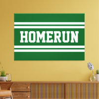 HOMERUN Hellgrün Weiße Sommer Baseball Streifen
