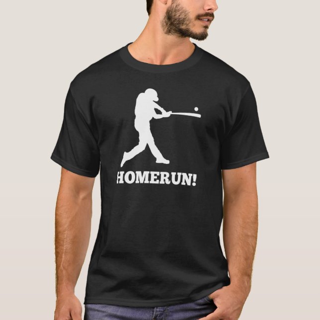 Homerun Ironic Baseball Football Fan T-Shirt (Vorderseite)
