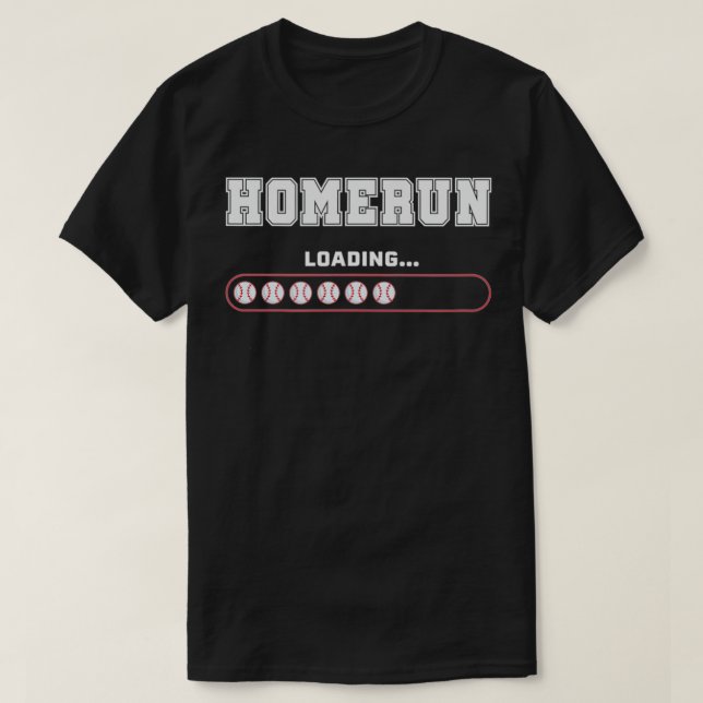 Homerun Loading Baseball Player Gfit Baseball T-Shirt (Design vorne)