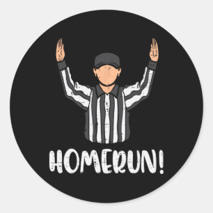 Homerun Schiedsrichter American Football Sport Män Runder Aufkleber