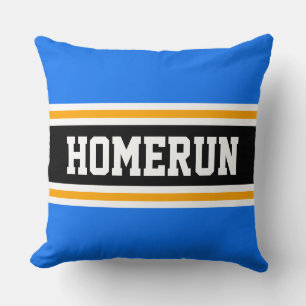 HOMERUN Sporty Hellblau Orange Sommerstreifen Kissen