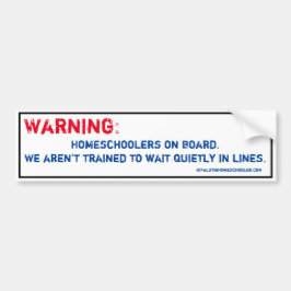 Homeschool Autoaufkleber - Wartezeit in der Linie