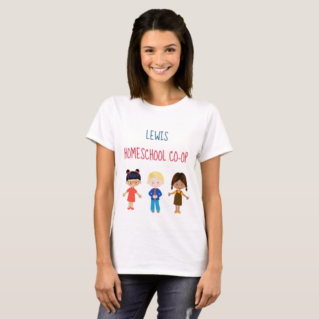 Homeschool Co-Op Multi Cultural Children T-Shirt (Vorne ganz)