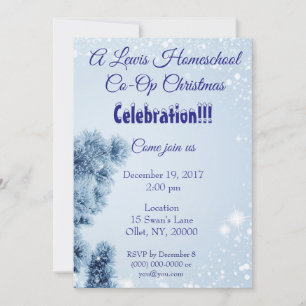 Homeschool Co-op Weihnachtsfest Party Einladung