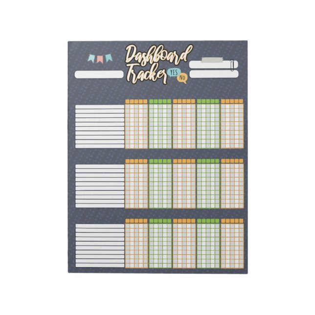 HOMESCHOOL DASHBOARD TRACKER 1 NOTIZBLOCK (Rotiert)