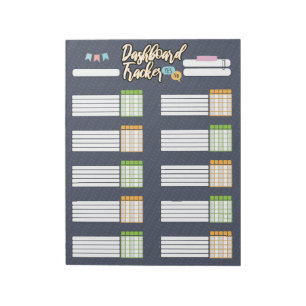 HOMESCHOOL DASHBOARD TRACKER 2 NOTEPAD NOTIZBLOCK
