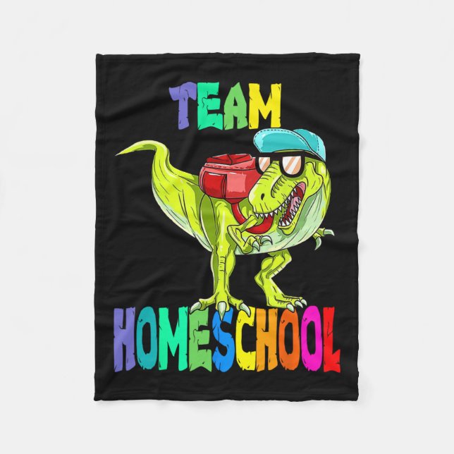 Homeschool Dinosaurier, um zurück in die Schule Fleecedecke (Vorderseite)