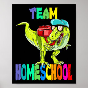 Homeschool Dinosaurier, um zurück in die Schule Poster