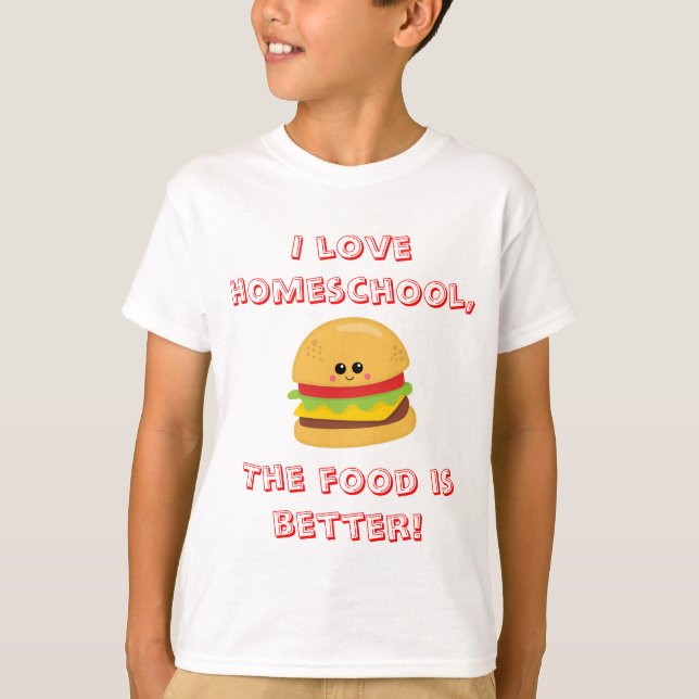 Homeschool Food Spaß T-Shirt (Vorderseite)