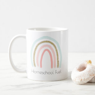 Homeschool Fuel Homeschool Mama Regenbogen Glitzer Kaffeetasse