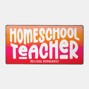 Homeschool-Lehrer Textdesign Orange Rot Ombre Schreibtischunterlage