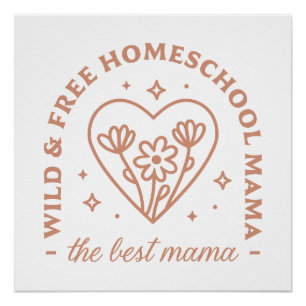 Homeschool Mama Blumencodierung Ästhetik Poster