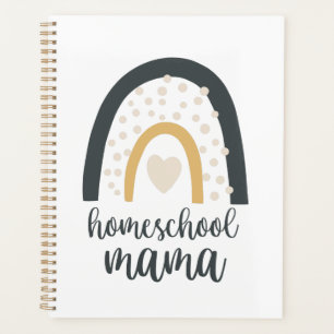 Homeschool Mama Boho Rainbow Heart Planer