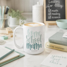 Homeschool Mama Est Personalisiertes Datum Blautön