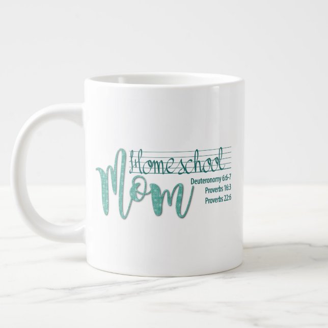 "Homeschool Mama" JUMBO-Tasse mit Anführungszeiche (Links)