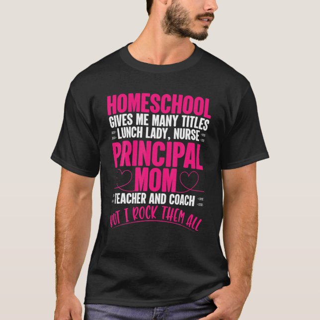 Homeschool Mama Life Distance Learning Lifestyle E T-Shirt (Vorderseite)